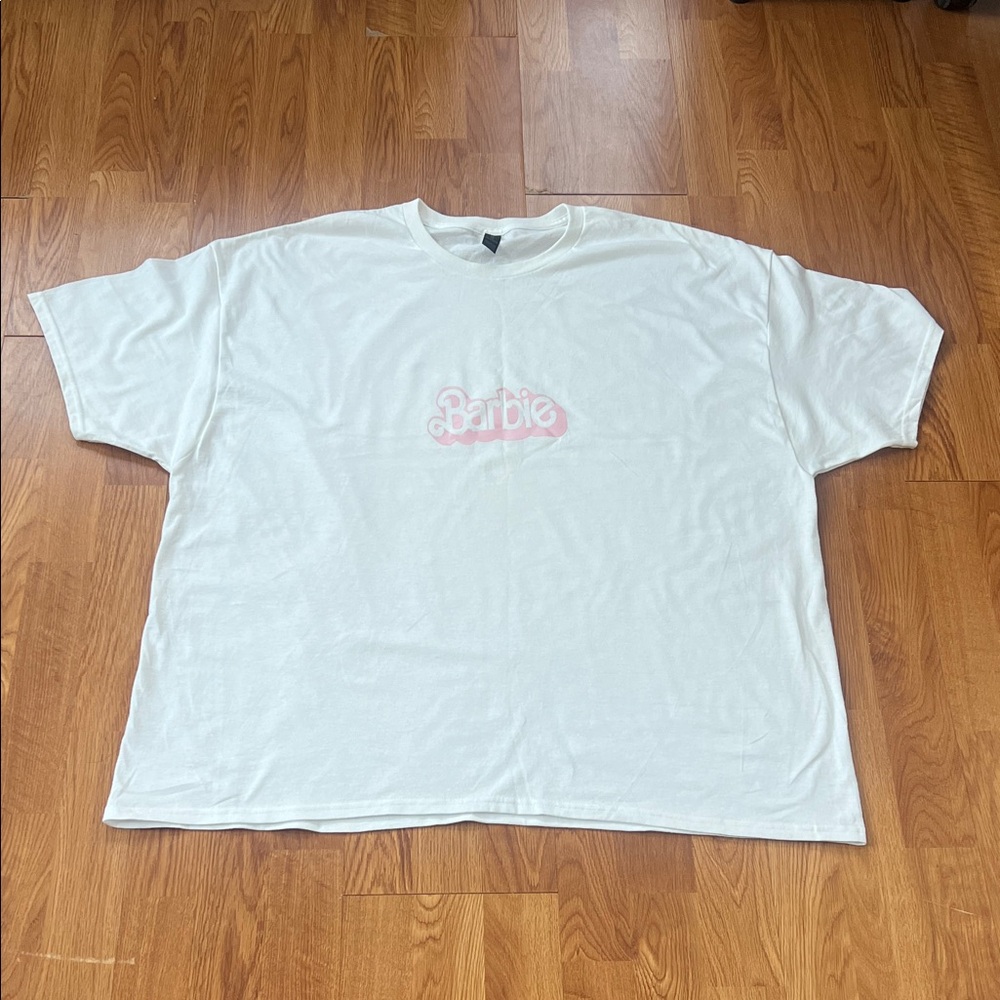 Gildan White Tee with Pink Graphic